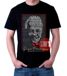 Kaos ganjar desain abstrak