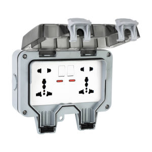 IP66 Waterproof Outdoor Wall Socket Weatherproof Socket Outlet Switch With Cover Electrical Switch And Socket Outlet