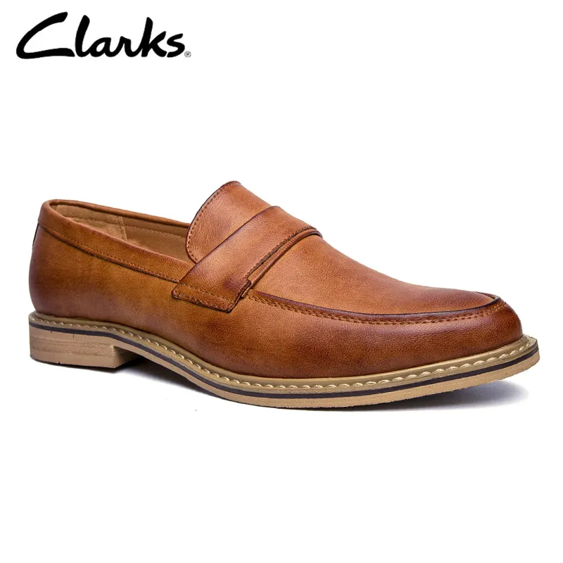 Clark s Collection Malwood Step Mens Casual Dark Tan Leather  display picture 1