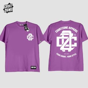 COURTZONE APPAREL PREMIUM MONOGRAM UPGRADED GRAPHIC COTTON TSHIRT FOR MEN AND WOMEN W/ FREE STICKER .C