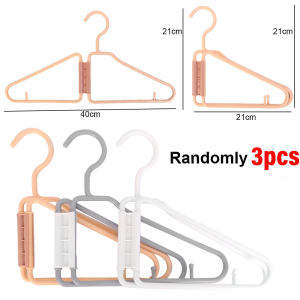 ไม้แขวนเสื้อพับได้1/3ชิ้นสำหรับเด็กผู้ใหญ่ที่แขวนเสื้อบ้านไม้แขวนเสื้อโค้ตราวตากทนทานอุปกรณ์จัดระเบียบ