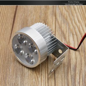 JAYQQ Waterproof External Headlights Ultra Bright DC 12-80V 4W External Modified Front Spotlight High Quality 4 LED DRL Driving Fog Lamp Electric Vehicle Accessories