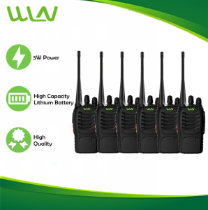 Wln 888Plus 5W UHF 400-470MHz 16 Channel Walkie Talkie Two Way Radio- SET OF 6
