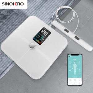 Sinohero 8 Electrode Body Weight Scale Balance Smart Scales with Screen Digital Scale BMI Bluetooth Body Fat Bathroom Scales