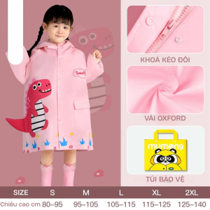 Áo Mưa Trẻ Em Cao Cấp Mirilik – Áo Mưa Cho Bé Chống Thấm Nước Họa Tiết Dễ Thương 1–10 Tuổi