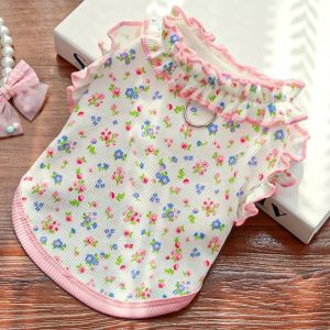 NALANILI Breathable Puppy Floral Vest Soft Cute Cat Cake Skirt  Thin Design Pet Princess Dress For Dogs and Cats