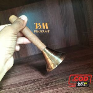 Lonceng Tangkai Kuningan Bel Lonceng Es Krim 1 pcs Lonceng Tangkai Kayu