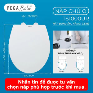 Nắp Bồn Cầu Đóng Êm PEGA Bidet Chống Trầy Dễ Lau Chùi Gắn Được Cho Nhiều Loại Bồn Cầu Thông Dụng - Thương Hiệu Mỹ