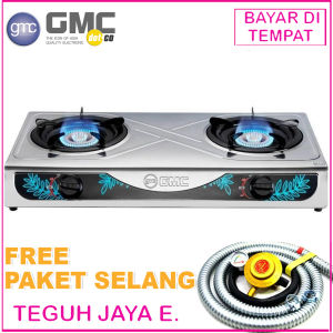 KOMPOR GAS 2 TUNGKU GMC 212 BURNER JUMBO API BIRU - Stenlies Stell