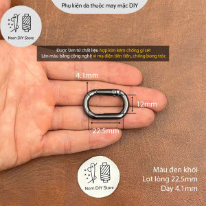 Khoen Oval Mở Miệng Hợp Kim Kẽm 20mm 22.5mm | Khoen Lò Xo Oval Xi Mạ Điện Chống Bong Tróc | Phụ Kiện Đồ Da Handmade