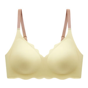 Maniyun ชุดชั้นในสตรีไร้รอยต่อชุดชั้นในยางฤดูร้อนดันทรงถ้วยบางสบายชุดชั้นในแบบมีสาย