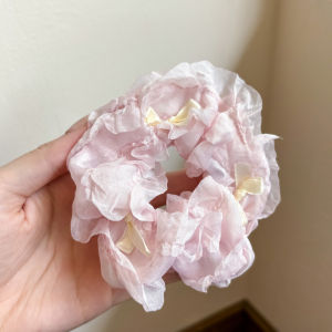 【ZEVER】ผ้าเกาหลี ผ้าคลุมผม โบว์คาดผม ดอกไม้ มวยผมน่ารัก เชือกผูกผม ยางยืดสูง เครื่องประดับผม