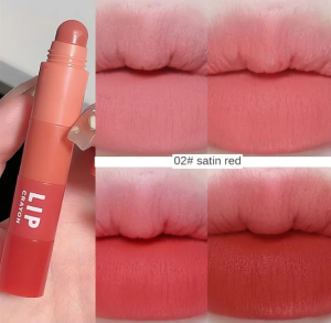 [Ready Stock+COD]CAPPUVINI Crayon Lipstick Four-color Matte Velvet Multi-color Lipstick Pen Cheap Niche Lipstick