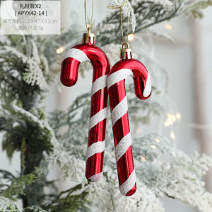 2Pcs Christmas Decorations Ice Cream Snowman House Five-pointed Star Ornaments Childrens Christmas Tree