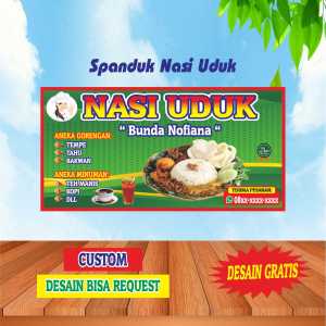 Spanduk Banner Nasi Uduk Kuning Bisa Request Desain Custom