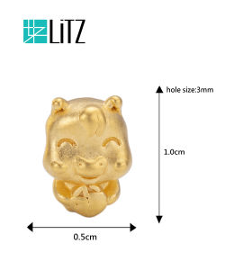 LITZ 999 (24K) Gold Zodiac Charm EPC-7