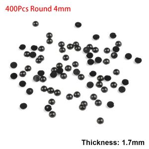 MINIYX 100-500Pcs 3-8mm Half Round Beads Black Round Plastic Toys Eyes Accessories  DIY Crafts Toy Eye Bead Children Kids