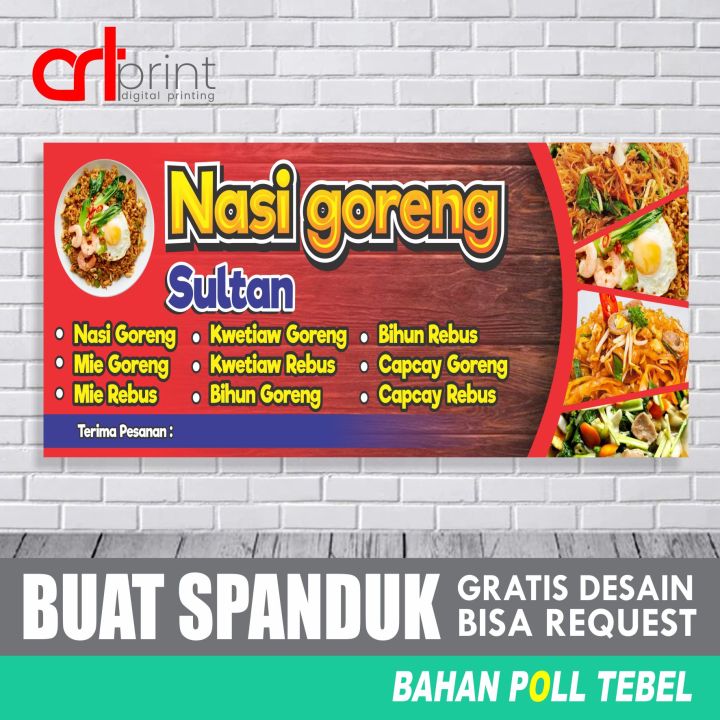 Spanduk Nasi Goreng Banner Jualan Nasgor Banner Warung Nasi