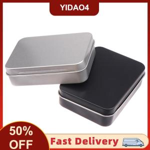 【YIDAO4】 1PC Frosted sắt hộ gia đình lưu trữ hộp kim loại hộp thiếc mạ container rỗng bản lề nắp nhỏ rỗng hộp lưu trữ