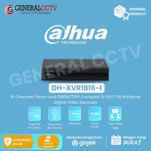 Dvr Dahua 16 Channel Pentabrid XVR1B16 Original HDCVI/AHD/TVI/CVBS/IPC