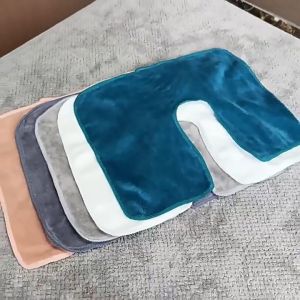 Heated Massage Desk Cradle Cover Salon Massage Bed Hole Towel Spa U-Shaped Facial Pillow Headrest Cushion