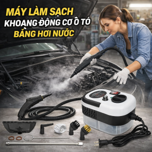 Máy Làm Sạch Khoang Động Cơ Ô Tô Bằng Hơi Nước – Đa Năng Rửa Kính Điều Hòa
