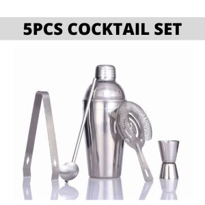 5/8/12 Pcs Cocktail Shaker Kit Set Bartender Tool  with 750ml bottle muddler strainer jigger wooden stand