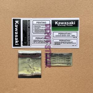 Sticker stiker set Pelengkap Detail warning perhatian putih transparan Kawasaki Ninja R RR S SS M