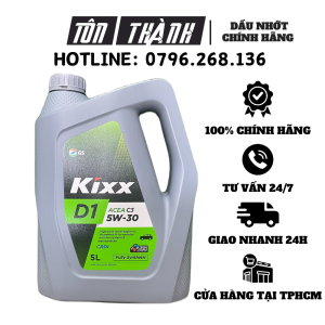 [HÀNG CHÍNH HÃNG] DẦU NHỚT KIXX D1 ACEA C3 5W30 (5 LÍT) - BAO BÌ MỚI