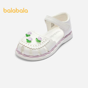 Balabala Childrens Shoes Childrens Sandals Girls Shoes 2024 Summer Princess Shoes New Beach Shoes Sweet Cute Literary