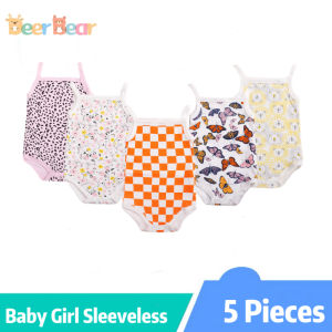 5 Piece Baby Sleeveless  Girls Onesies Jumpsuit Romper Newborn Clothes Overall