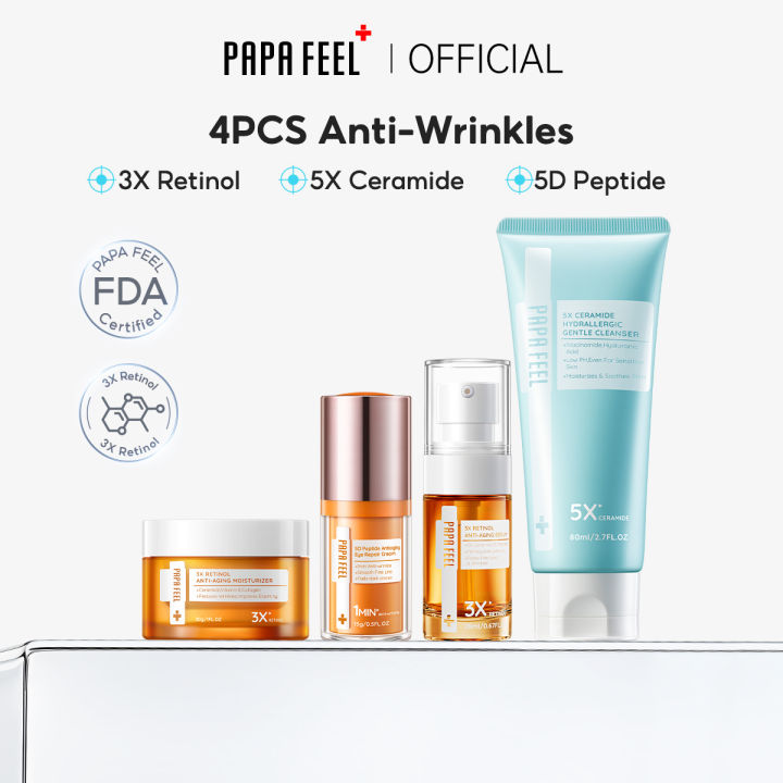 PAPA FEEL【Skin Care Set】5D Peptide Fade Dark Circles Eye Cream +