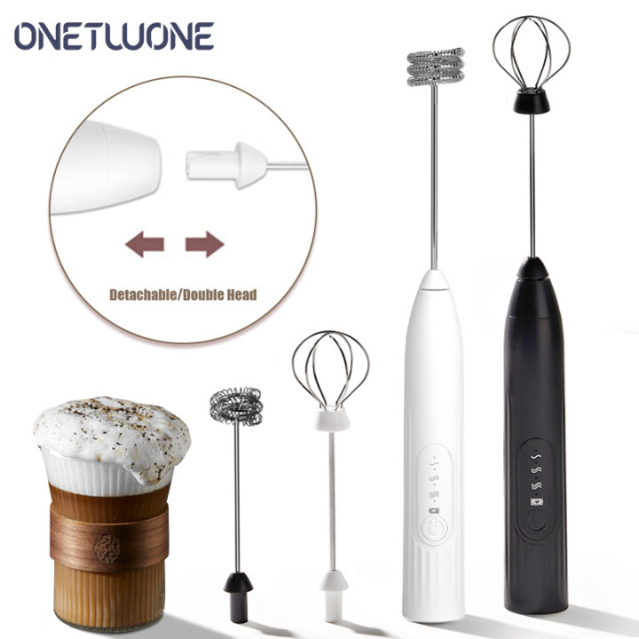 Electric Coffee frothers USB rechargeable egg Beater 2 in 1