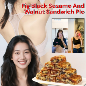 Fig Black Sesame And Walnut Sandwich Pie Handmade Mixed Nuts Pastry Walnuts Peanuts Pastry