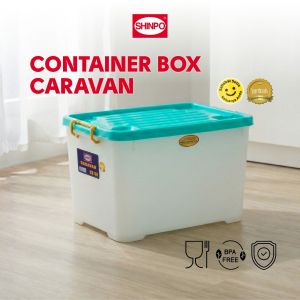 SHINPO Kontainer Plastik Dengan Roda Caravan Container Box Kotak Penyimpanan SPO-SIP-142-CB-52