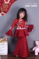 Mylilangelz J&Y Floral Peplum Baju Kurung Budak Perempuan Kid Baju Raya (Maroon). 