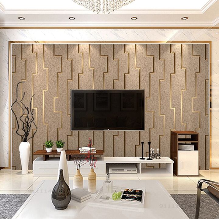 3D Striped Wallpaper For Walls Roll Living Room TV Background Wall  Decoration Paper Wall Papers Home