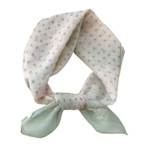 Womens Breathable Cotton Linen Scarf Dot Design Multi Functional Head Cover Lightweight Wrap