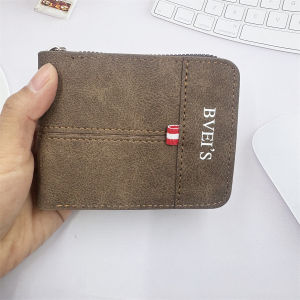 Bveis Bifold Money Wallet Zipper L003 Dompet Uang Resleting Muat Banyak ada Tempat Koin Bahan PU