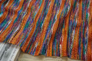 ผ้า Jacquard ลายทางสีสันสดใส ผ้ายืดนุ่มพิเศษ ผ้าคลุมและผ้าห่มตกแต่ง