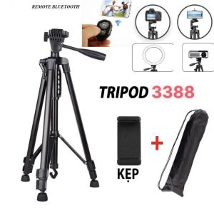 Chân tripod chân máy ảnh YunFeng 3388 kèm remote bluetooth - Giá đỡ 3 chân chuyên dụng cho máy ảnh điện thoại DSRL