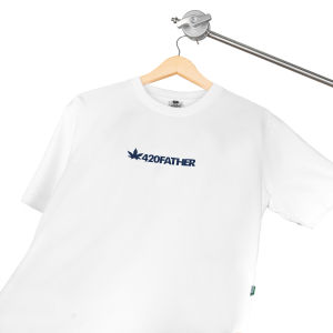 420Father Kaos Middle Font White X FT002H Cotton 24s