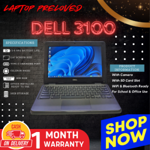 Dell 3100 Intel Celeron N4020 4gb ram 11.6 built in camera preloved