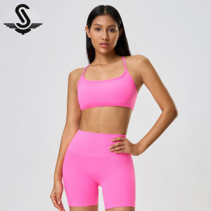 sccming Áo tập yoga Pilates mới dây mỏng áo ngực yoga lưng đẹp áo vest thể thao thoáng khí cho phụ nữ mùa hè