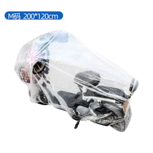 ZCAUTO M/L Universal Transparent Motorcycle and Bicycle Cover Waterproof and Dustproof