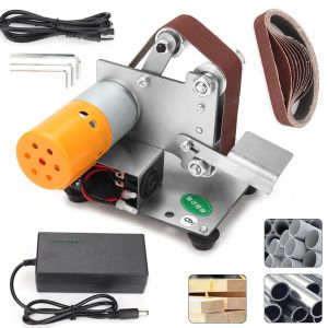 BAI WEN 110-220V Mini Electric Belt Sander Multifunctional Grinder Sanding Grinding Polishing Machine DIY Polishing Grinding Machine ( EU Plug / US Plug )