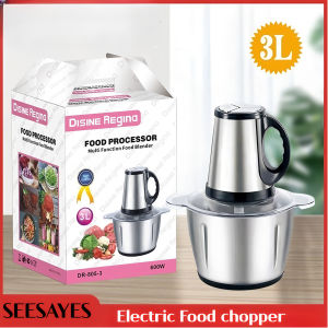 600W Electric Food Chopper 3L Stainless Steel Meat Grinder Vegetable Cutter Multi-Functional Kitchen Food Processor