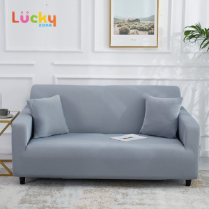 LuckyZone 1 2 3 4 Seater Sofa Cover Modern sofa cover spandex Elastic Sofa Covers for Living Room Cover for Corner Sofa Free pillow case and Foam Sticks