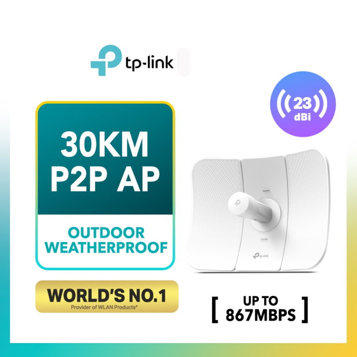 TP-Link Long Distance 5Ghz AC 867Mbps 23dbi Point to Point (30km ...