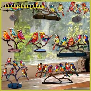 [Duola] Màu Acrylic Chim Trên Chi Nhánh Máy Tính Để Bàn Đồ Trang Trí Hai Mặt Nhiều Màu Phong Cách Chim Thủ Công Bức Tượng Máy Tính Để Bàn Đồ Trang Trí